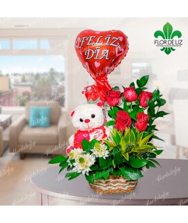 ALMA MIA EN ROSAS ROJAS(CONTENIDO: GLOBO PEQ. Y PELUCHE PEQ. ALMA MIA EN ROSAS ROJAS(CONTENIDO: GLOBO PEQ. Y PELUCHE PEQ.