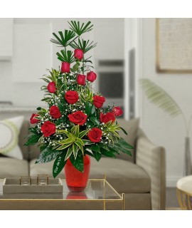 AMOR TRADICIONAL EN ROSAS ROJAS